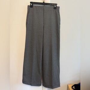 LOFT Black and White Checkered Trousers